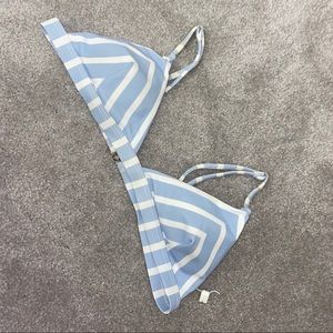 Triangle Striped Bikini Top